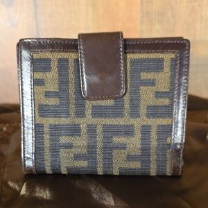 Unisex Fendi Dark Brown Leather Accessory